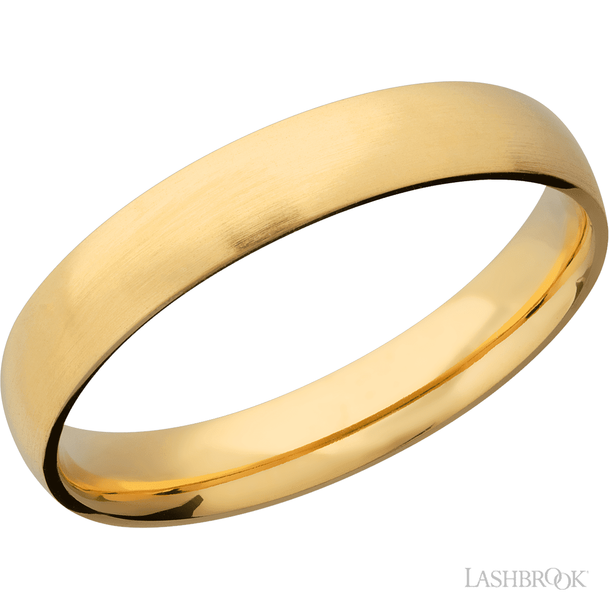 Lashbrook Domed 14K Yellow Gold with Satin Finish