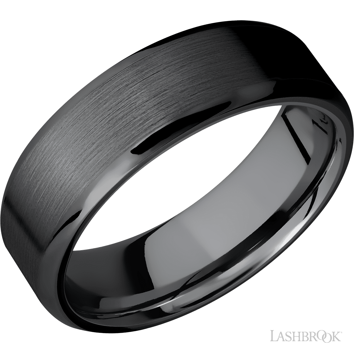 Lashbrook Beveled Zirconium with Satin Polish Finish and Tantalum