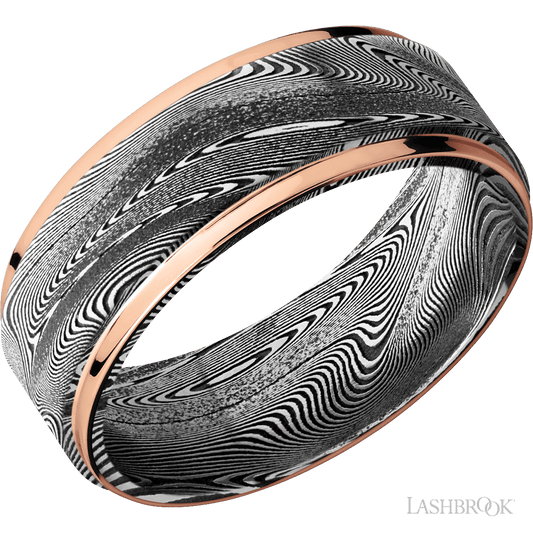 Lashbrook Tightweave with Acid Finish and 14K Rose Gold Inlay