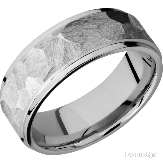 Lashbrook 14K White Gold with Rock Polish Finish