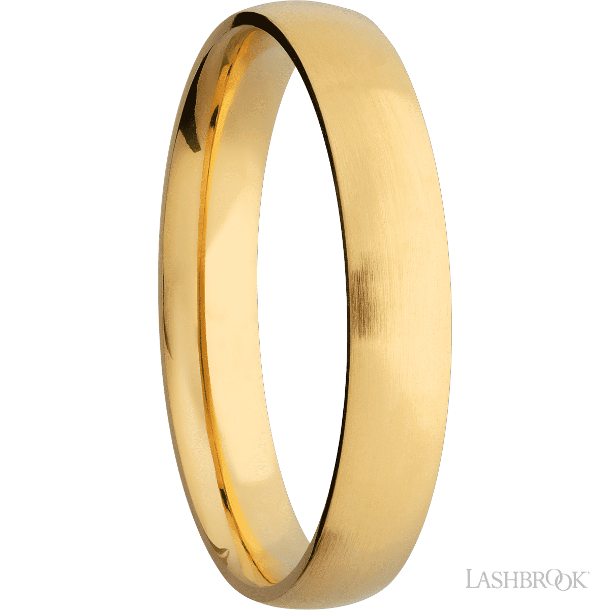 Lashbrook Domed 14K Yellow Gold with Satin Finish