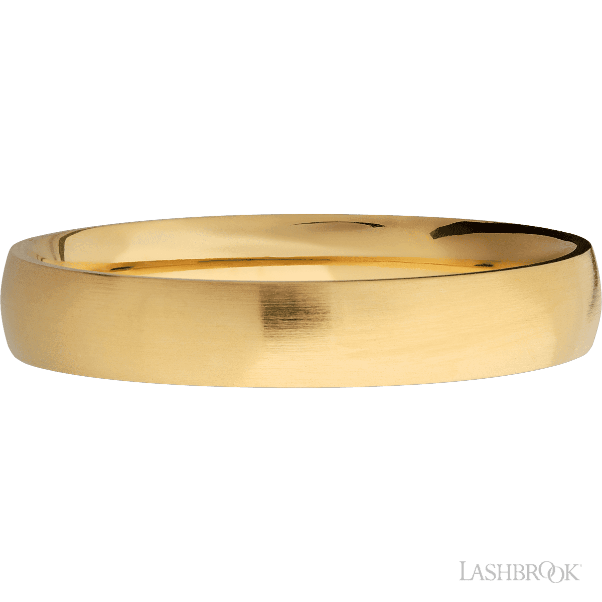 Lashbrook Domed 14K Yellow Gold with Satin Finish